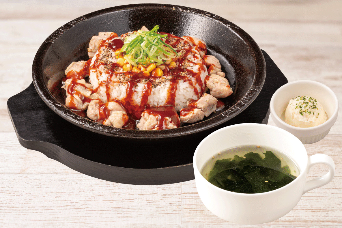 NEW！＜限定店舗＞【平日限定】BBQチキンペッパーライスセット